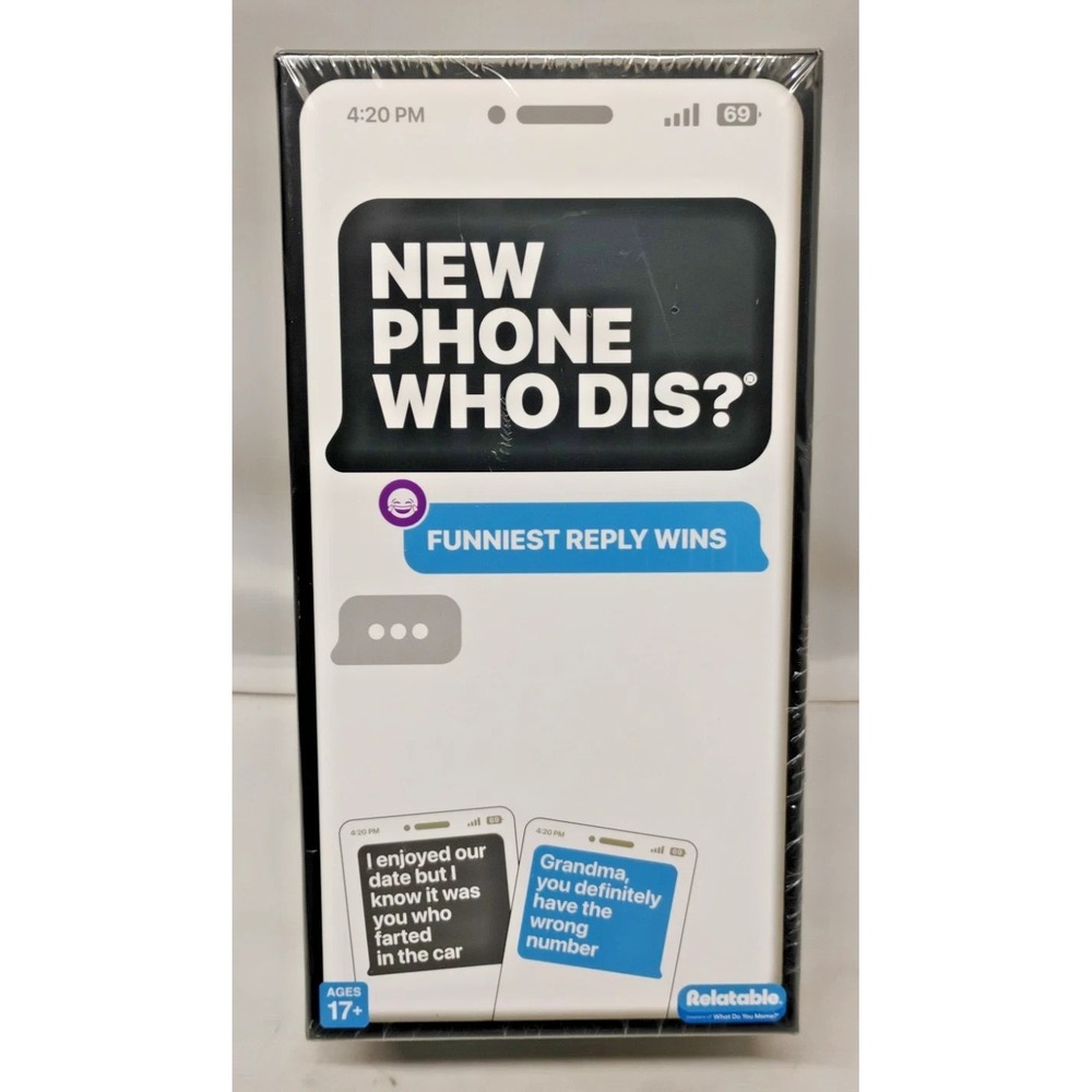 What Do You Meme? New Phone, Who Dis? The Offline Text Message Party Game SEALED